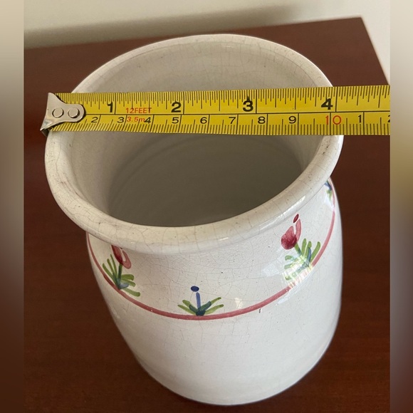 Vintage Portugal Floral Pottery spring crock hand painted MM Portugal pottery - Picture 8 of 8